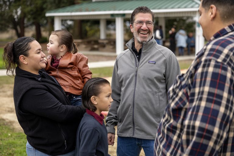Josh Schultz with Community at Park